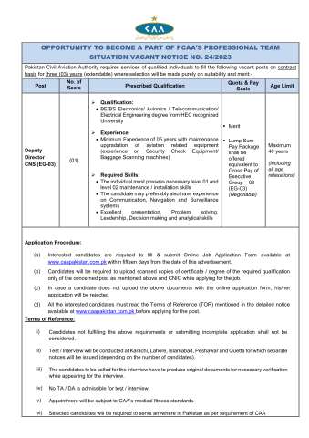 Deputy Director CNS (EG-03)