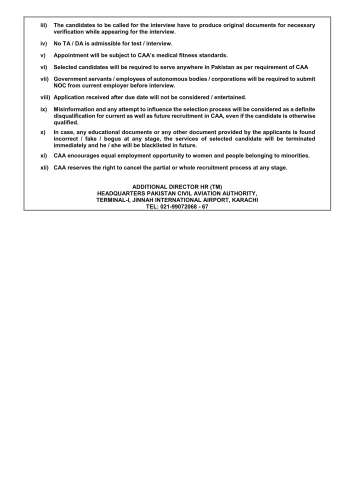 Additional Director Information Technology @ Civil Aviation Authority (CAA)