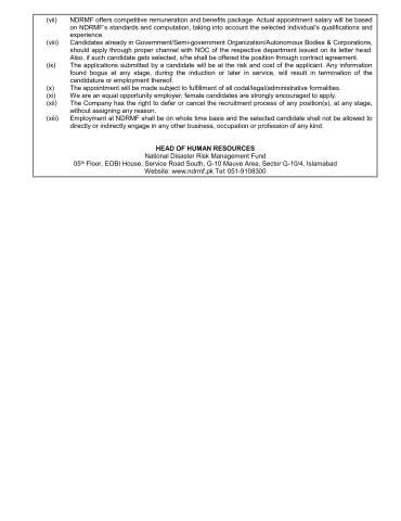 Chief Financial Officer (CFO) @ National Disaster Risk Management Fund (NDRMF)