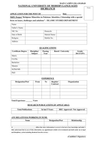 Research Assistant @ NUML Main Campus Islamabad