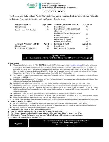 Associate Professor, BPS-20