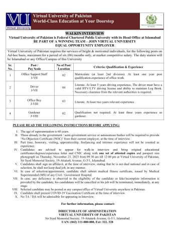 Office Support Staff (J-VII)