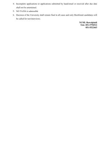 Professor (Mass Communication, International Relations, Software Engineering, Computer Science) @ NUML Rawalpindi Branch