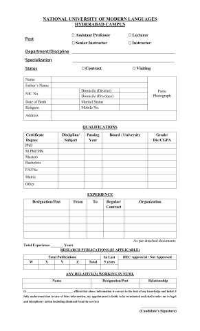 Assistant Professor / Lecturer (English, Management Sciences, Pakistan Studies, Islamic Studies, Media & Communication Studies, Mathematics, Software Engineering, Information Technology, Computer Scie @ NUML Regional Campus, Hyderabad