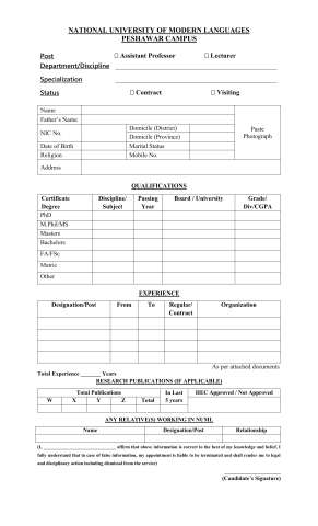 Assistant Professor / Lecturer (English) @ NUML University, Peshawar Campus