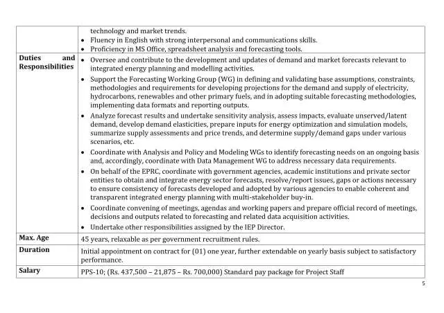 Senior Policy Analyst (PPS-10) @ Planning Commission (PC), Ministry of Planning Development & Special Initiatives