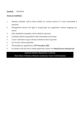 Director General (Internal Audit) @ National Database and Registration Authority (NADRA)