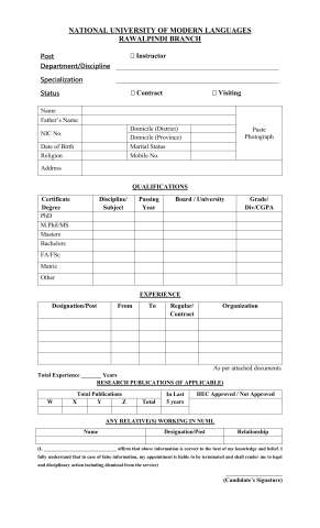 Instructor (German) @ NUML Rawalpindi Branch