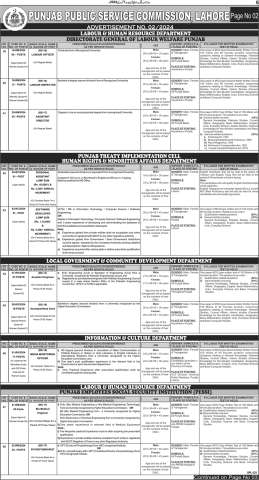 Media Monitoring Officer (BS-16) @ Punjab Public Service Commision