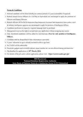 Director (Monitoring & Evaluation) @ National Database and Registration Authority (NADRA)