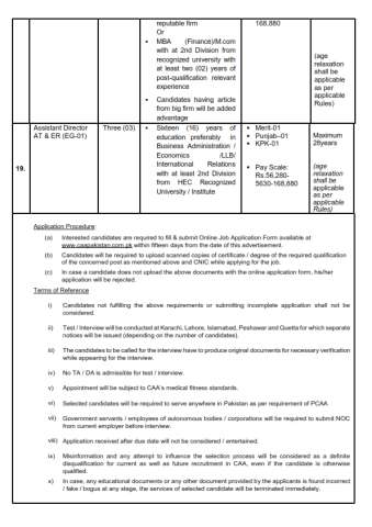 Assistant Director AAR (Safety Management System) (EG-01) @ Civil Aviation Authority (CAA)