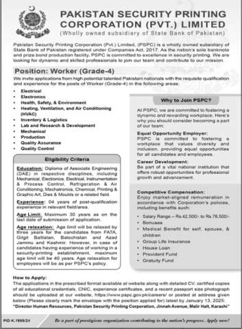 Worker - Quality Control (Grade-4)
