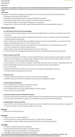 Assistant Manager Inspection