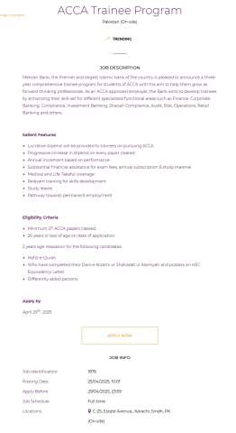 ACCA Trainee Program