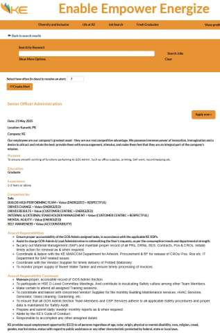 Senior Officer Administration