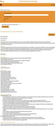 Assistant Manager Corrective Maintenance