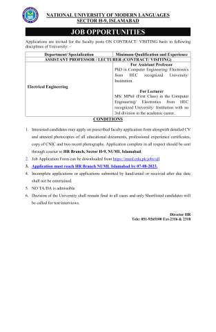 Assistant Professor (Electrical Engineering)