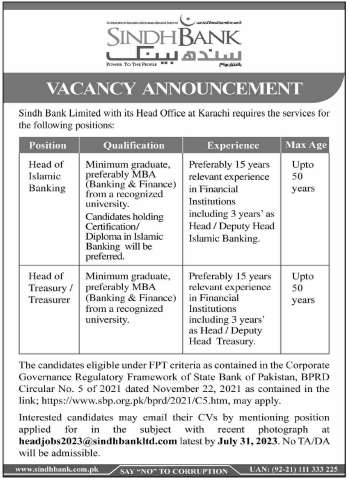 Head of Treasury / Treasurer