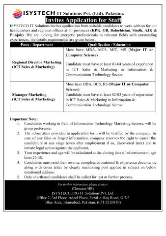 Regional Director Marketing (ICT Sales & Marketing)