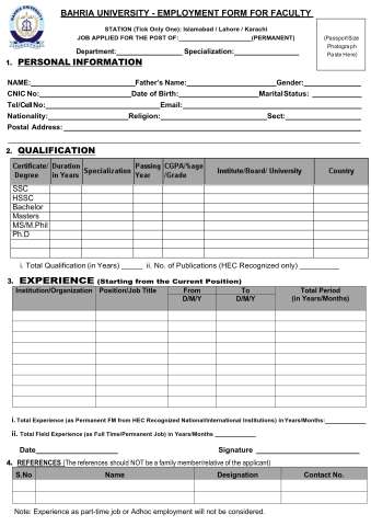 Regular Faculty Required - Management Studies (MS) @ Bahria University, Karachi Campus