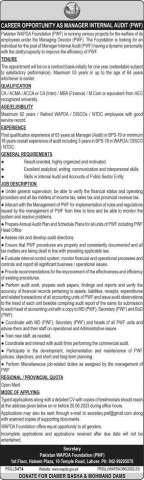 Thumbnail of Manager Internal Audit @ Pakistan WAPDA Foundation (PWF)